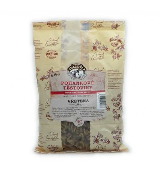 Šmajstrla Pohánkové cestoviny vretená 250g
