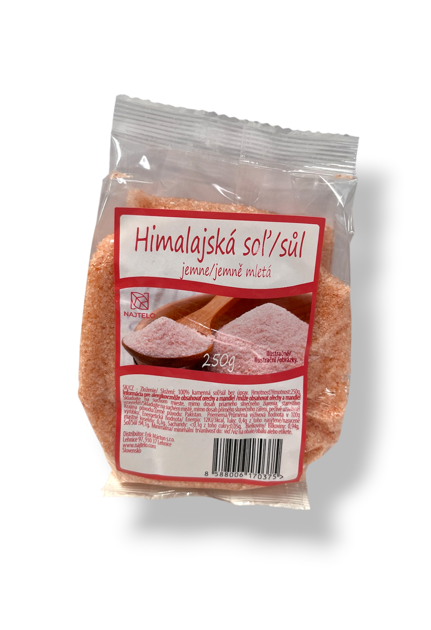 Najtelo Pravá Himalájska soľ ružová jemne mletá 250g