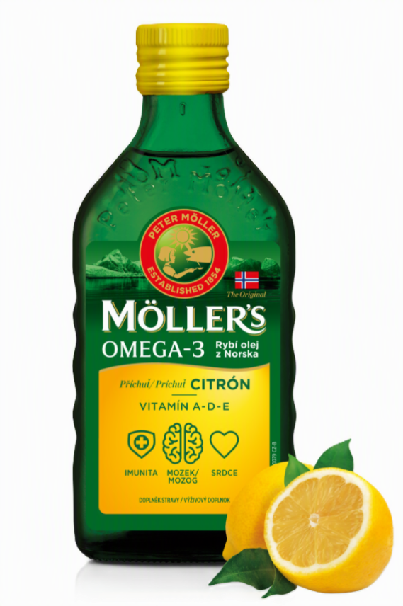 Möller's Omega 3 rybí olej citrón 250 ml