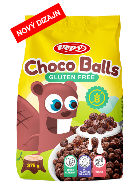 Vepy Guličky cereálne kakaové bezlepkové 375g