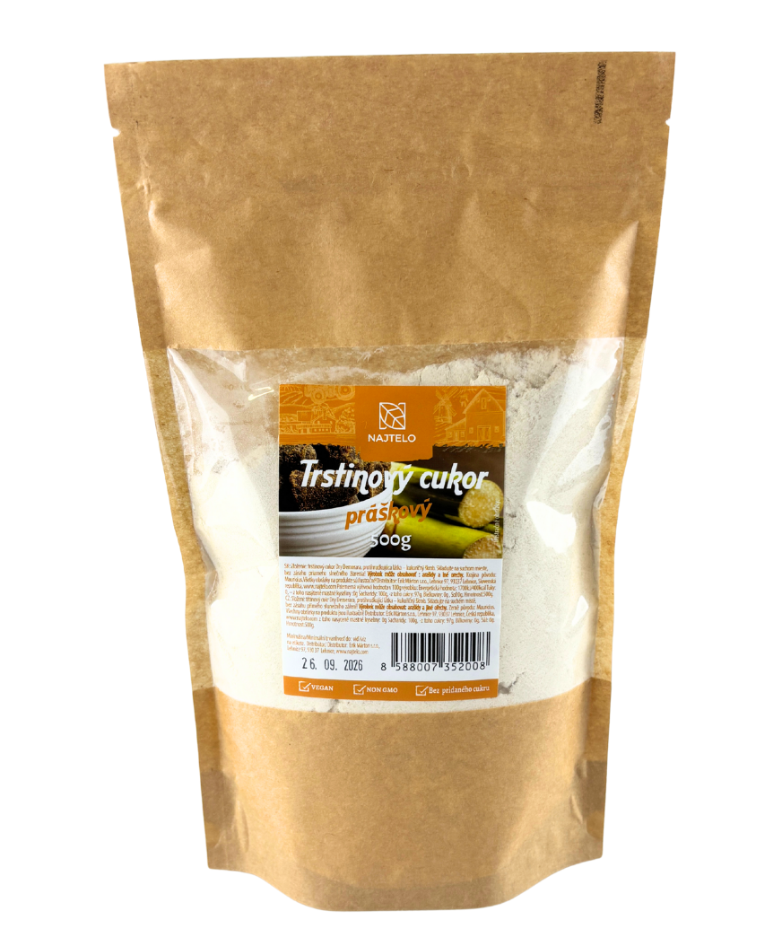 Najtelo práškový trstinový cukor 500g