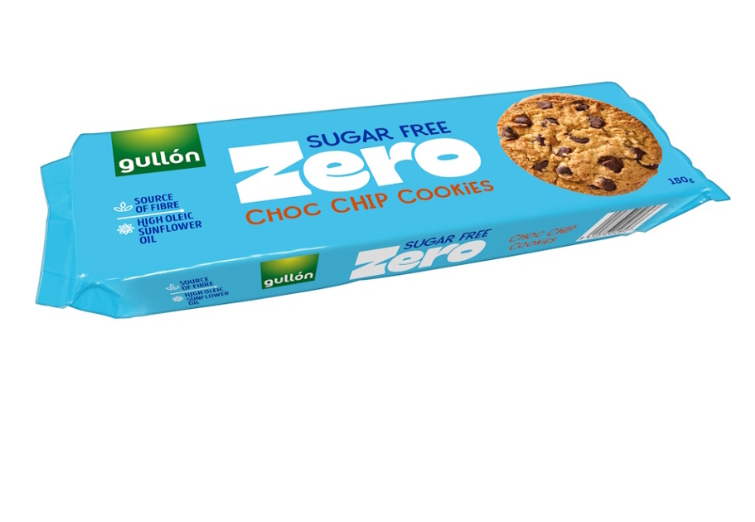 Gullón Choc chips Biscuits sušienky s kúskami čokolády, bez cukru 150 g