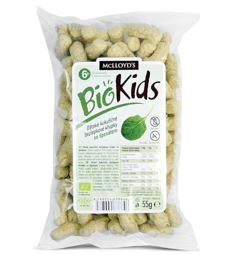 Chrumky BIOKIDS špenátové BIO 55g