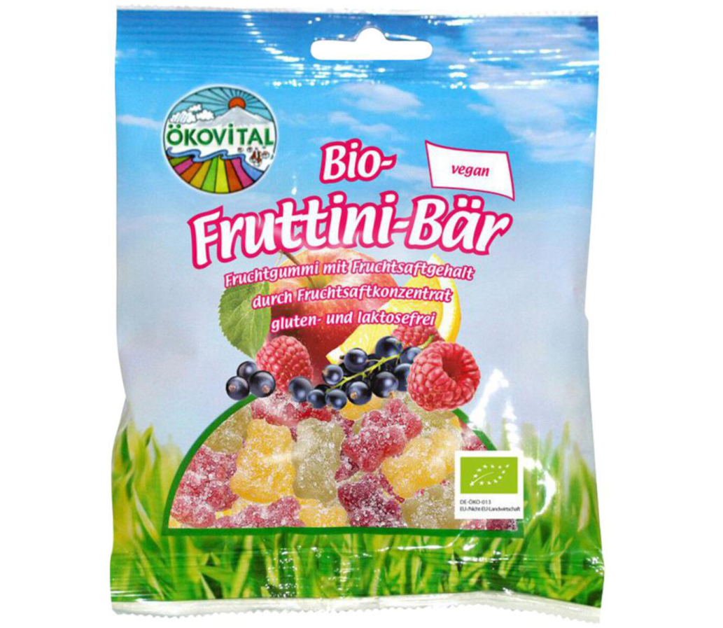 Ökovital Fruttini macíkovia BIO 100g