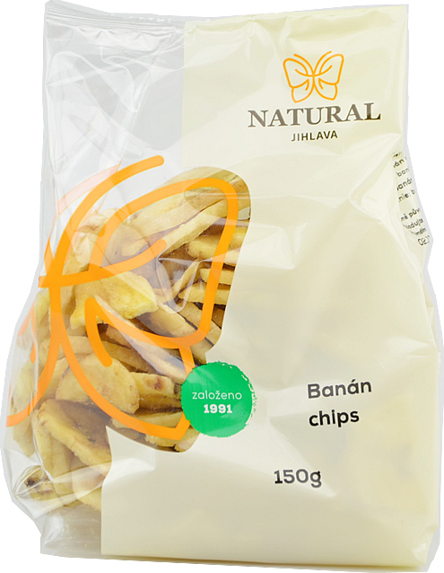 Natural Jihlava Banán chips 150g