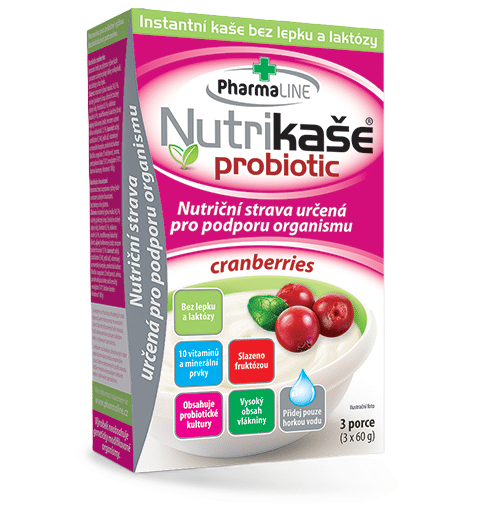 Nutrikaša probiotik brusnicová 3x60g