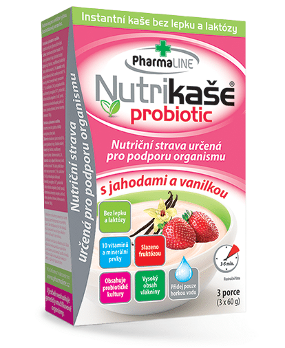 Nutrikaša probiotik jahoda-vanilka 3x60g