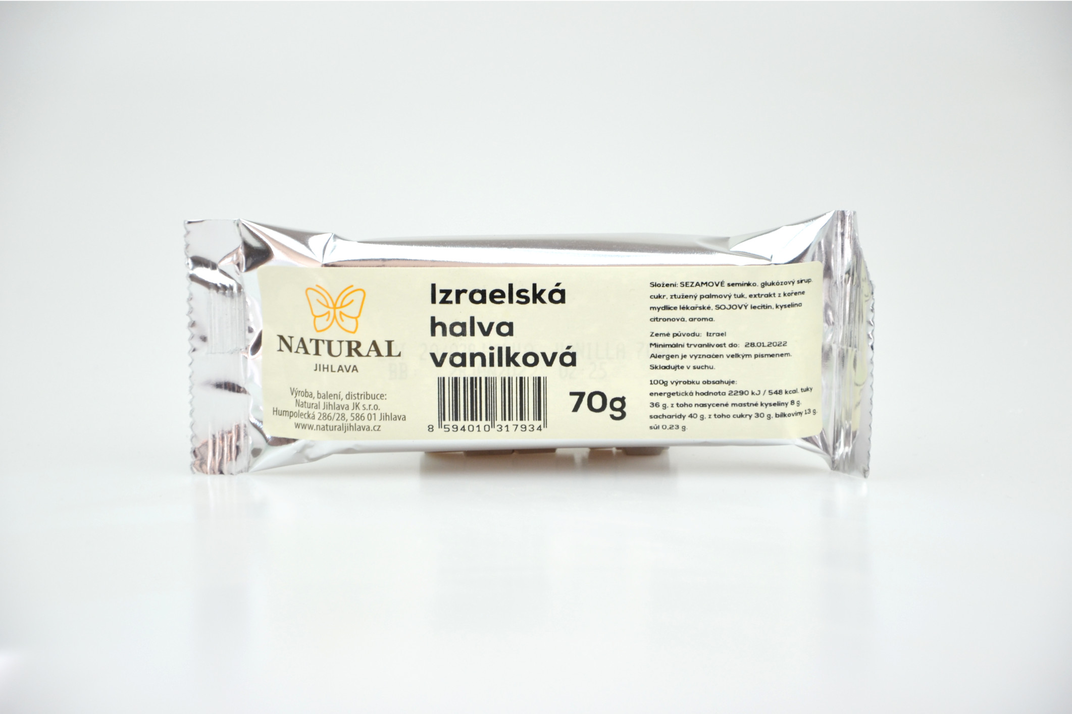Natural Jihlava Chalva Izrael Natural Vanilková Chalva 70 g