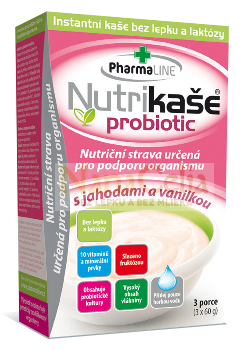 Nutrikaša probiotik jahoda-vanilka 3x60g