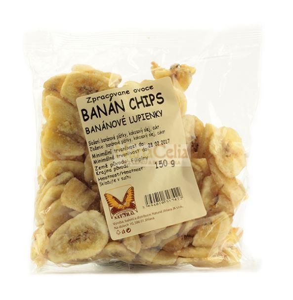 Natural Jihlava Banán chips 150g