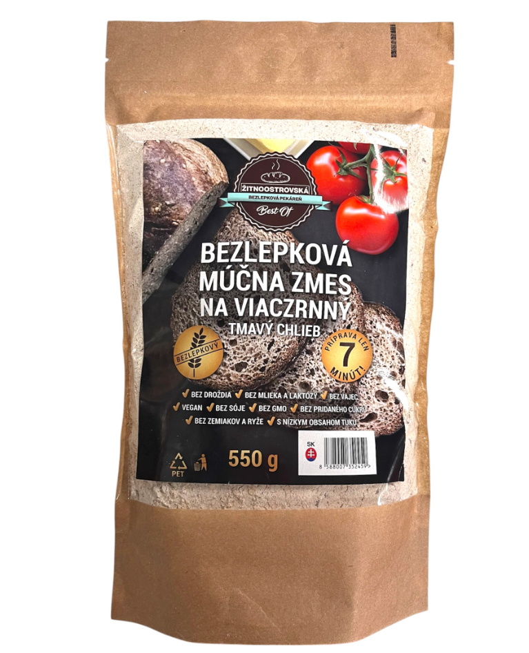 Najtelo bezlepková múčna zmes na tmavý chlieb so semienkami 550g