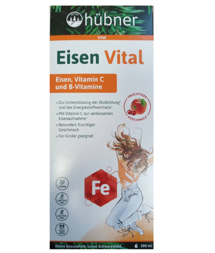 HÜBNER Eisen Vital F ovocný a bylinný extrakt 250 ml