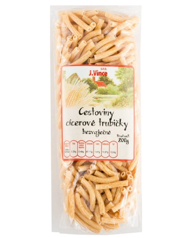 J. Vince Cícerové cestoviny trubičky 200g, EXP.: 21.07.2026
