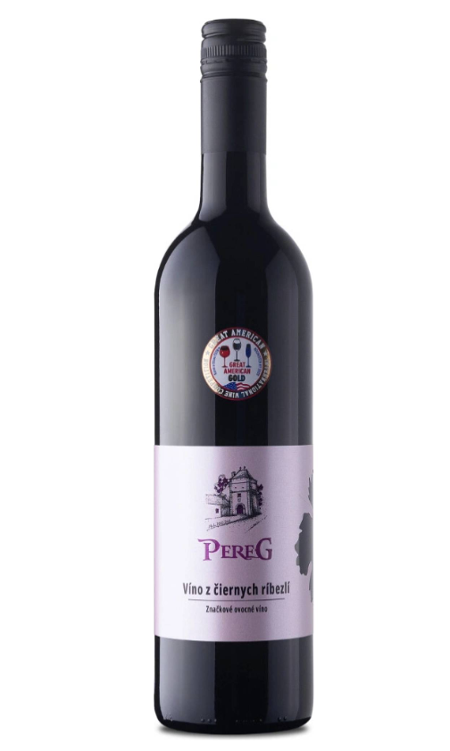 Pereg Víno z čiernych ríbezlí značkové víno 0,75 l