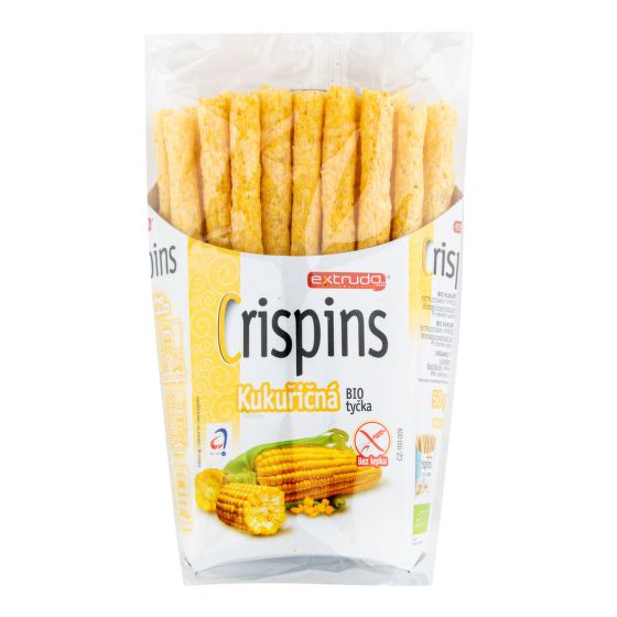 Tyčinka kukuričná Crispins bezlepková 50g BIO EXTRUDO