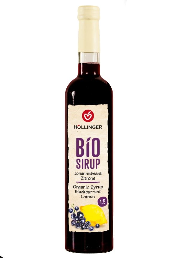 Höllinger Sirup čierna ríbezľa s citrónom Bio 500 ml