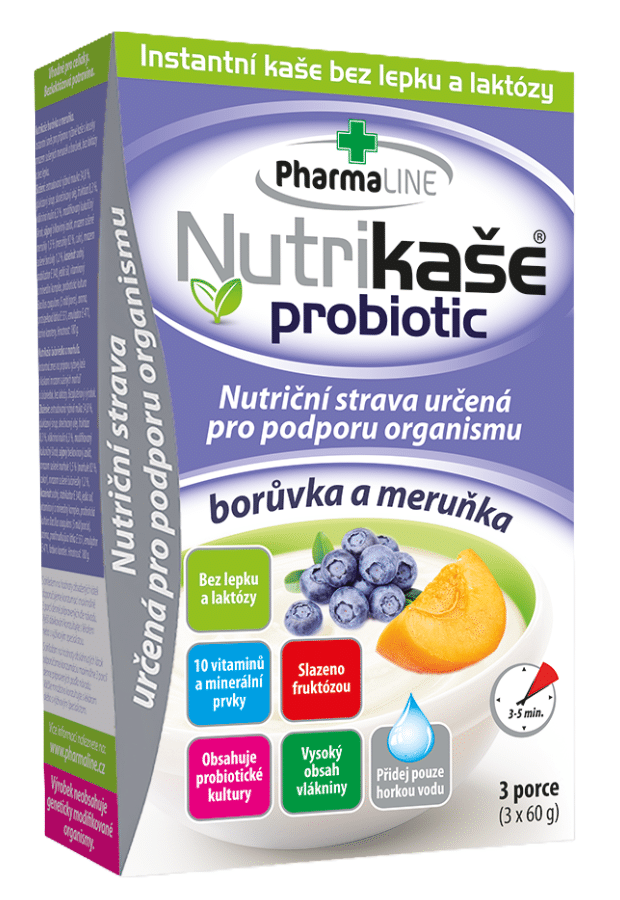 Nutrikaša probiotik čučoriedka-marhuľa 3x60g