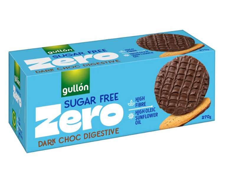 Gullón Dark Choc digestive biscuits oblátky bez cukru s čokoládou 270g