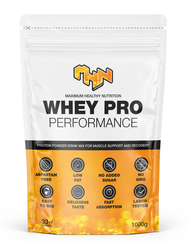MHN Sport Whey proteín performance 1kg - rôzne príchute