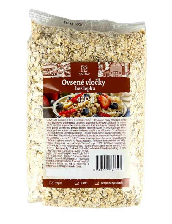 Najtelo ovsené vločky bez lepku 400g