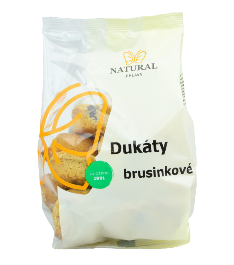 Natural Jihlava dukáty brusnicové 200g
