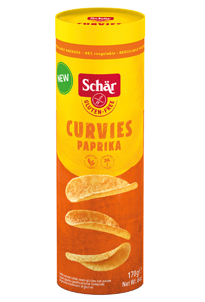 Schär Curvies Paprika bezlepkove chipsy 170 g
