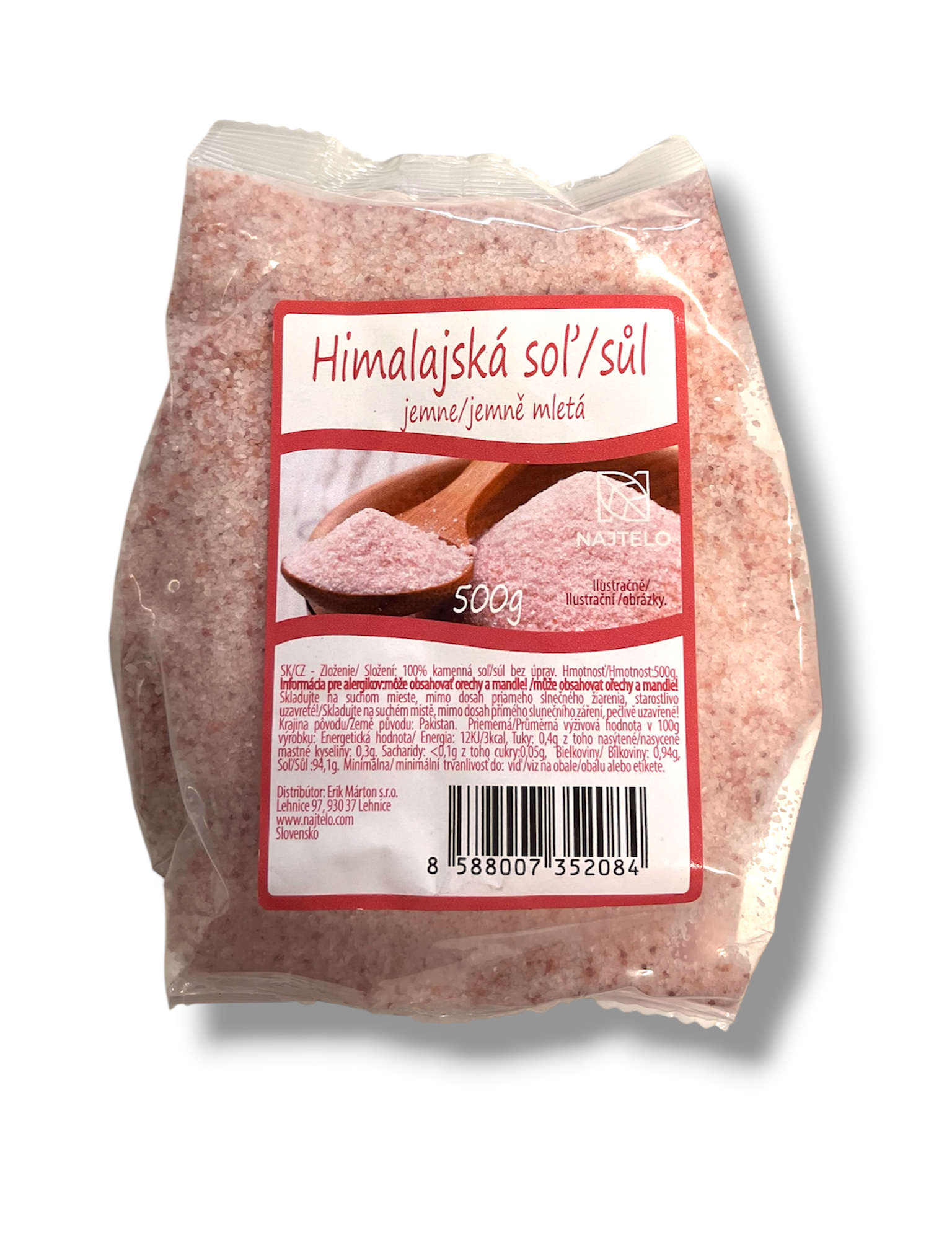 Najtelo Pravá Himalájska soľ ružová jemne mletá 500g