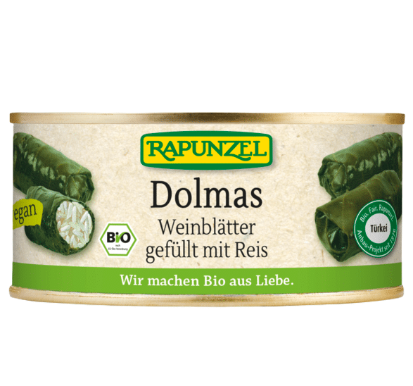 Rapunzel Dolmas hroznové listy plnené ryžou 280g