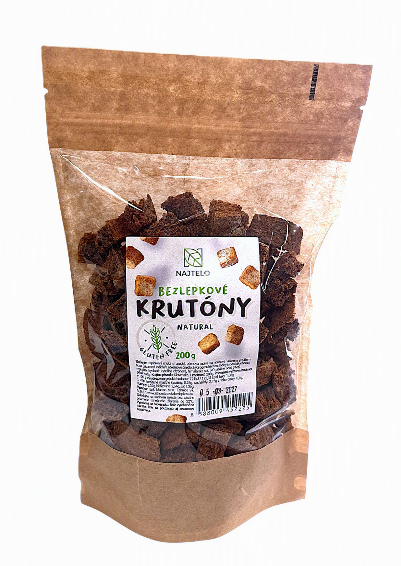 Najtelo bezlepkové krutóny natural 200g