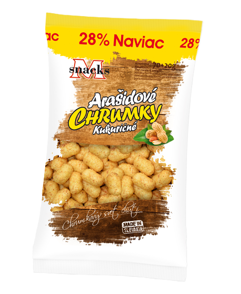 Msnacks chrumky kukuričné arašídové 90g