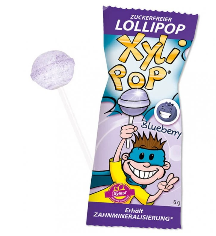 Miradent Lízatko XyliPop - čučoriedka 6 g