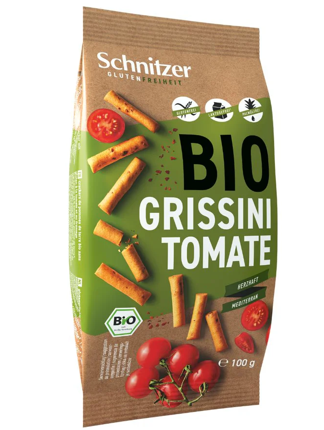 Schnitzer Paradajkové tyčinky Grissini bezlepkové BIO 100g