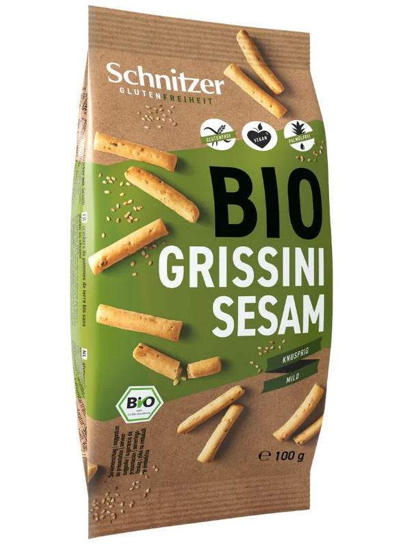 Schnitzer Sezamové tyčinky Grissini bezlepkové BIO 100g