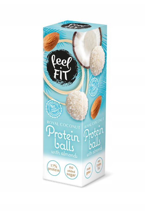 FEEL FIT Proteínové guličky s mandľami 27g