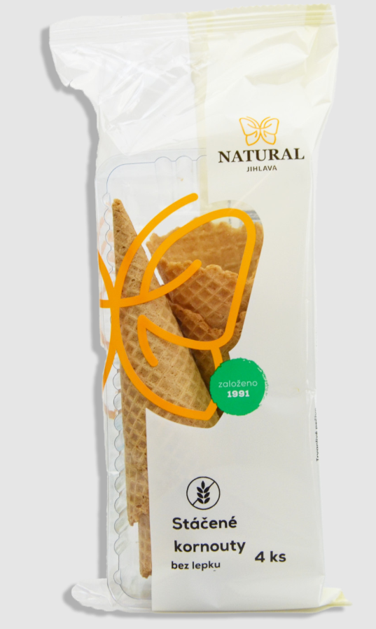 Natural Jihlava zmrzlinové kornútky bez lepku 4ks 60g