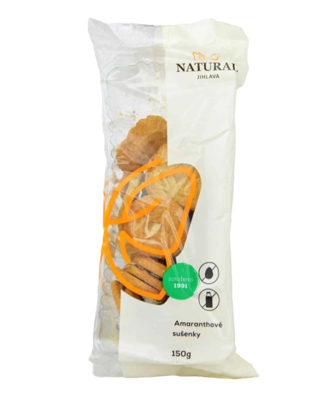 Natural Jihlava amarantové sušienky celozrnné 150g