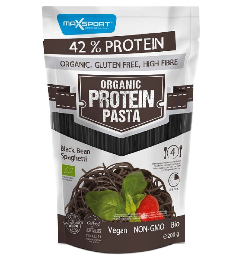 MaxSport Organické špagety z čiernych fazúľ 200 g