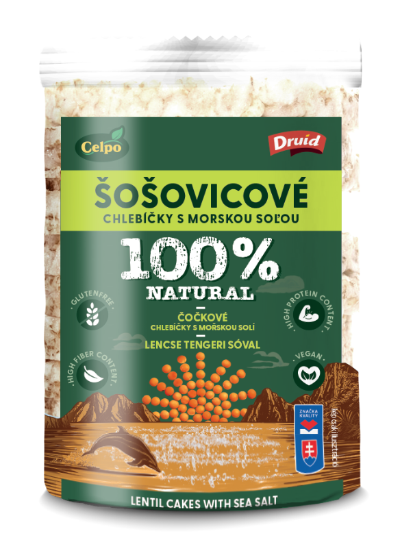 Celpo šošovicové chlebíčky s morskou soľou 90g