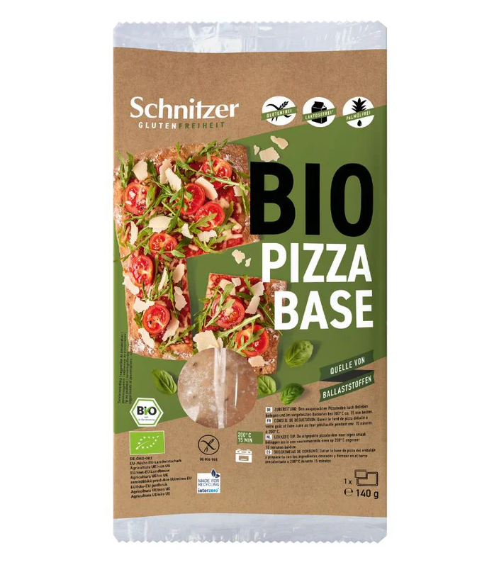 SCHNITZER PIZZA BASE bezlepkový 140g BIO