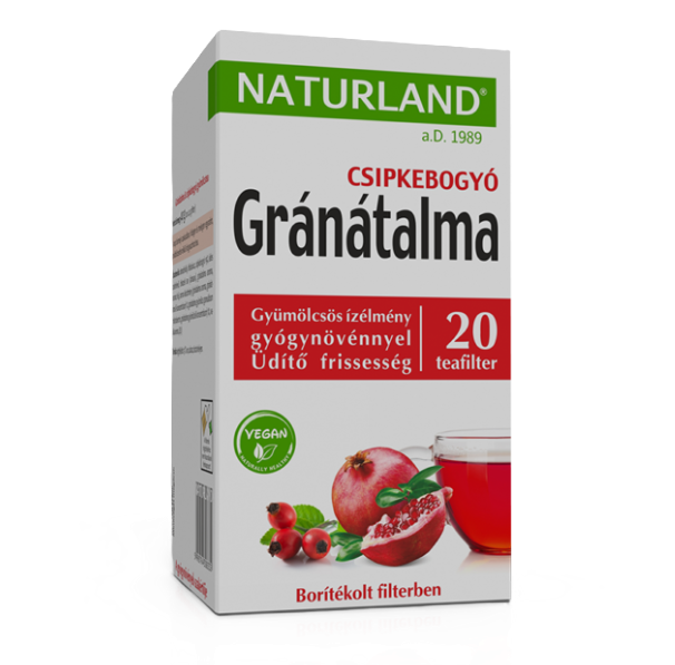 NATURLAND Ovocný porciovaný čaj z granátového jablka a šípky 40g (20x2g)