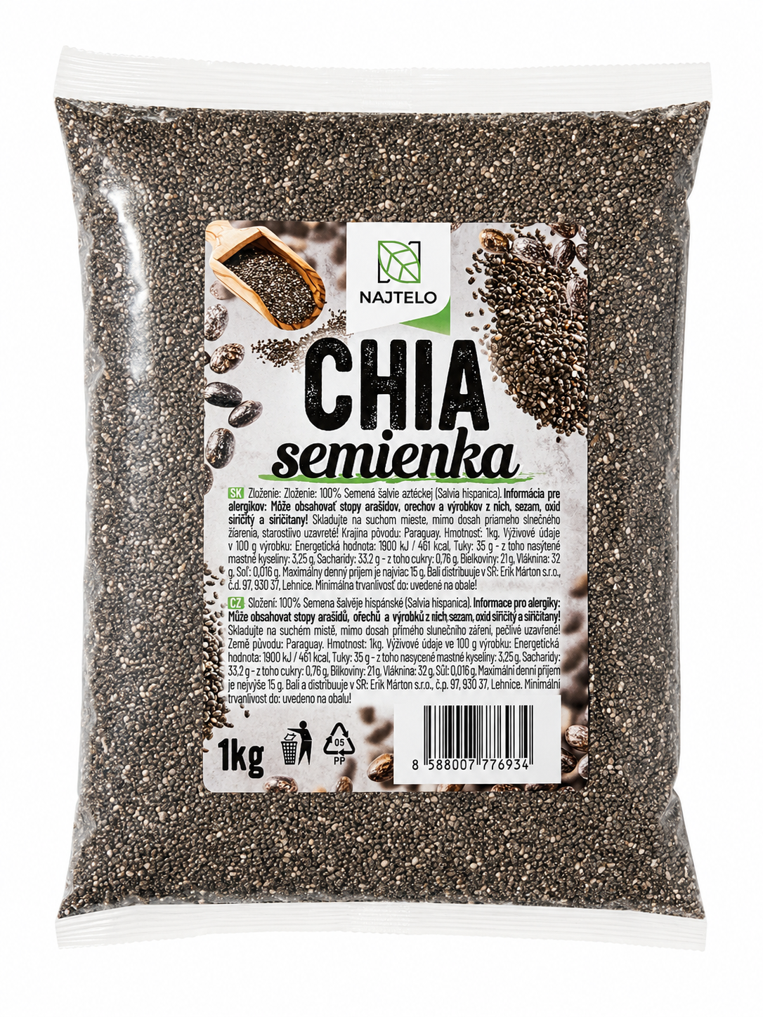 Najtelo Chia semienka 1000g