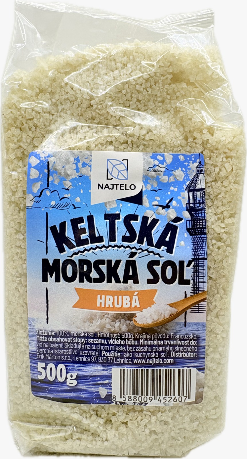 Najtelo keltská morská soľ hrubá 500g