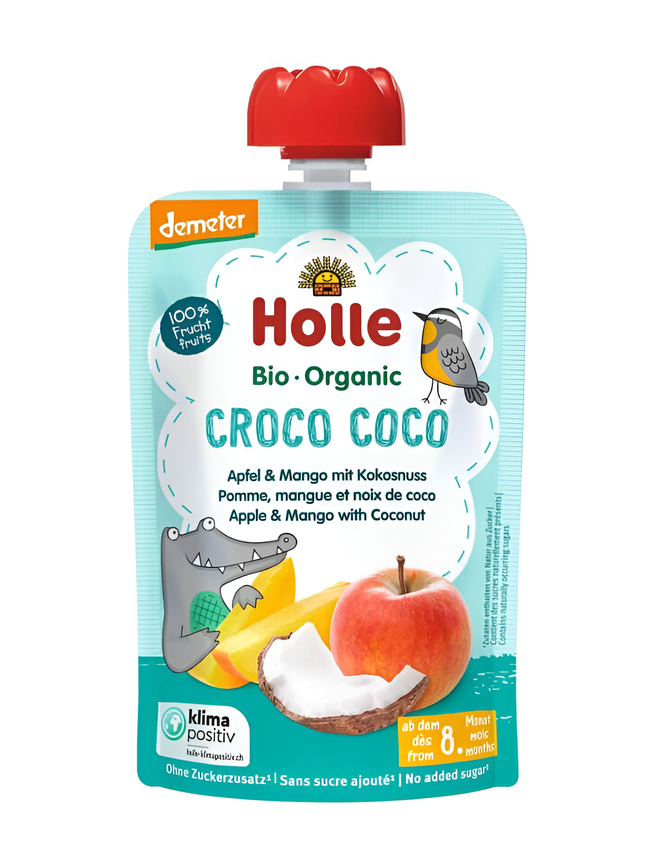 HOLLE Croco Coco Bio pyré jablko mango kokos 8 m+ 100 g