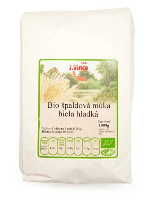 J. Vince Špaldová múka biela hladká BIO 1kg