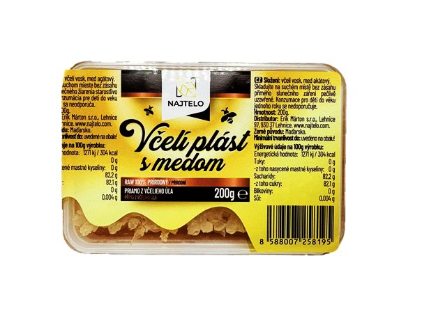 Najtelo včelí plást s medom 200g Raw 100% prírodný