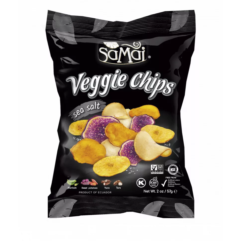 Samai tropické zeleninové chipsy MIX s morskou soľou 57g