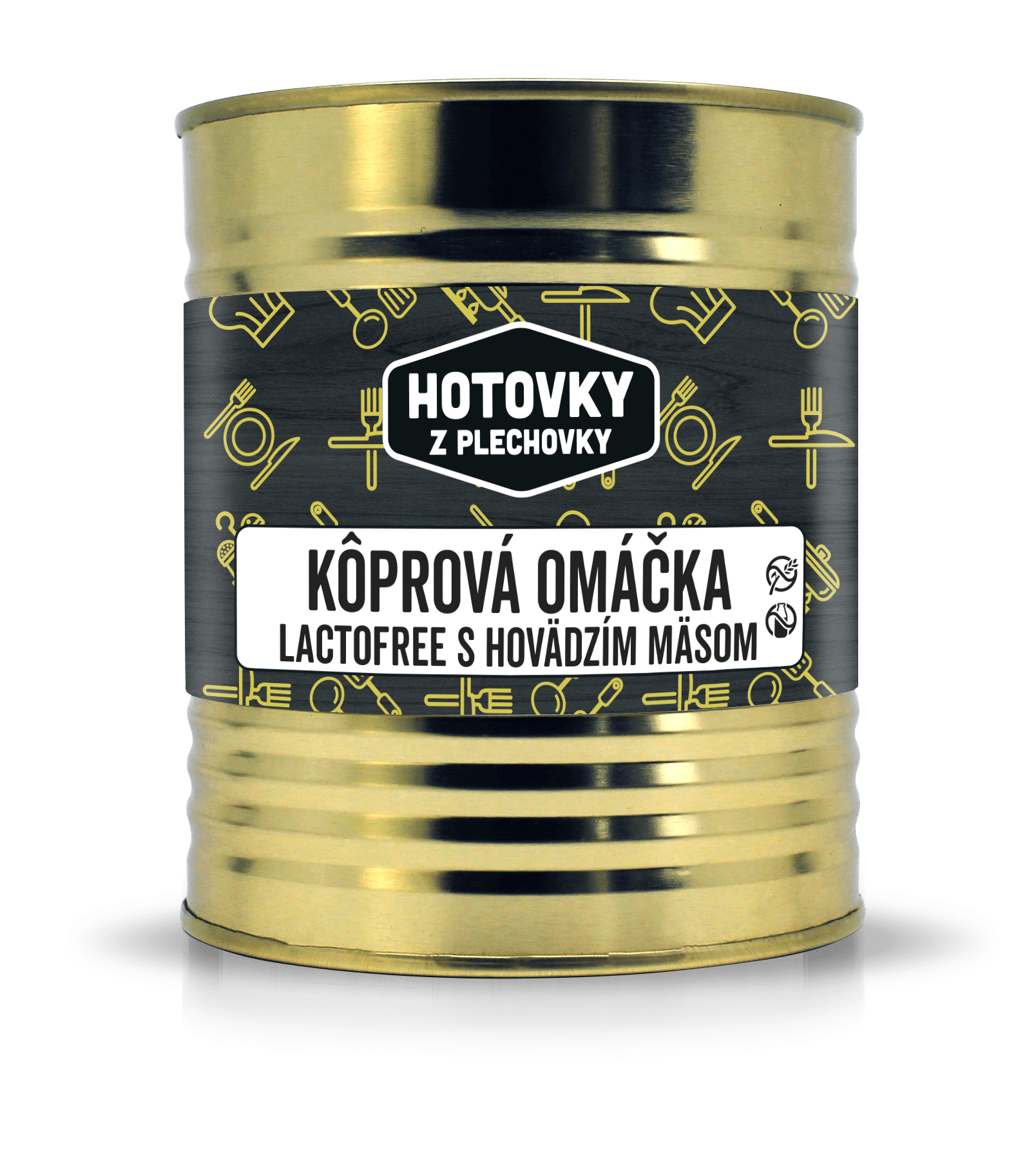 Hotovky z plechovky Kôprová omáčka Lactofree s hovädzím mäsom 800ml