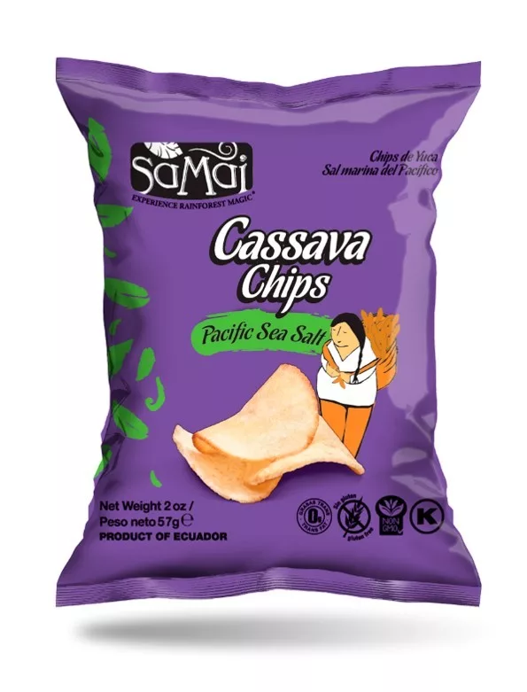 Samai Cassava chipsy s morskou soľou 57g