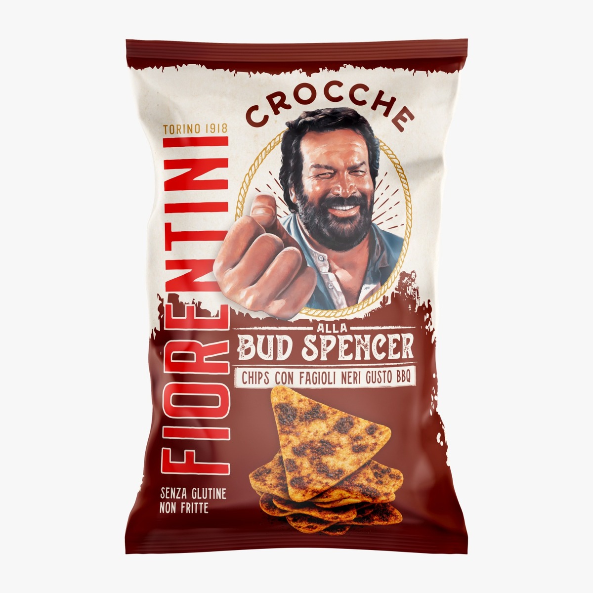 Bud Spencer Barbecue chipsy z čiernej fazuľe 70g bezlepkové