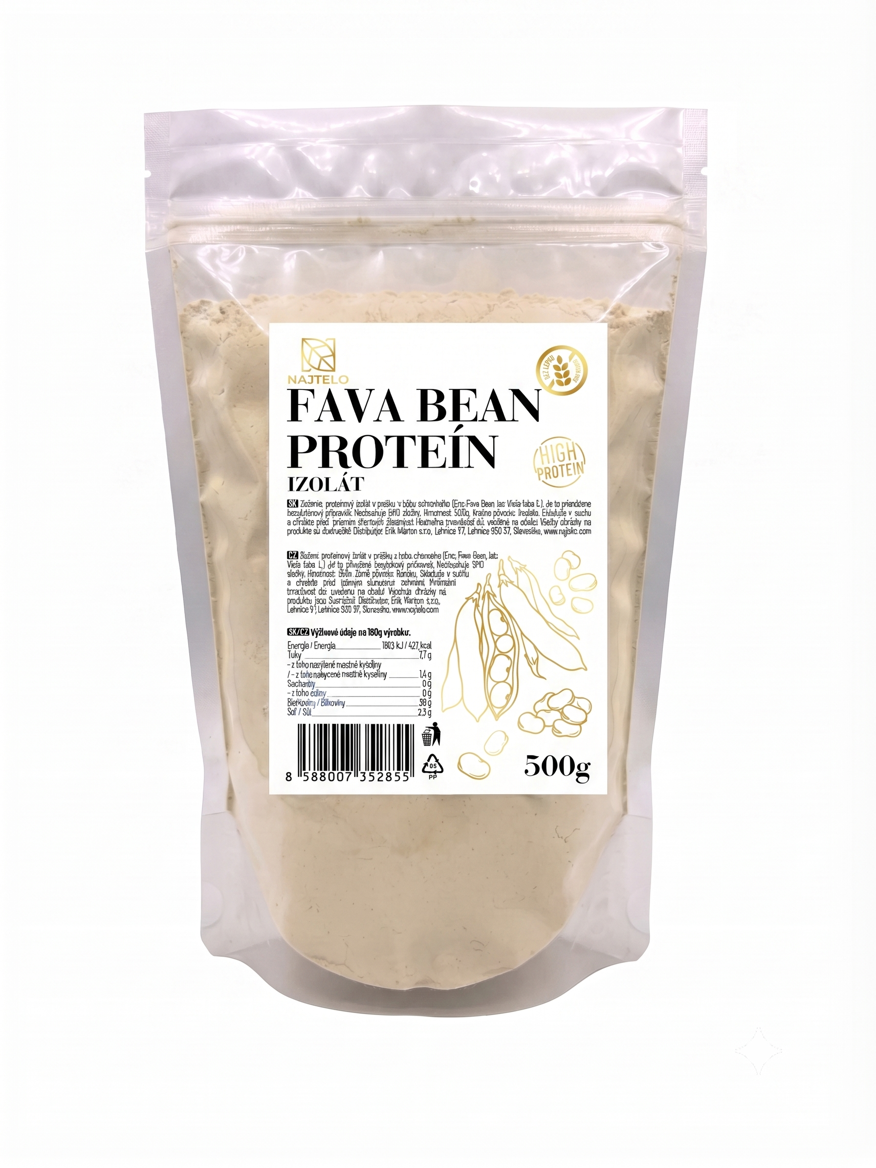Najtelo FAVA bean proteín 500g